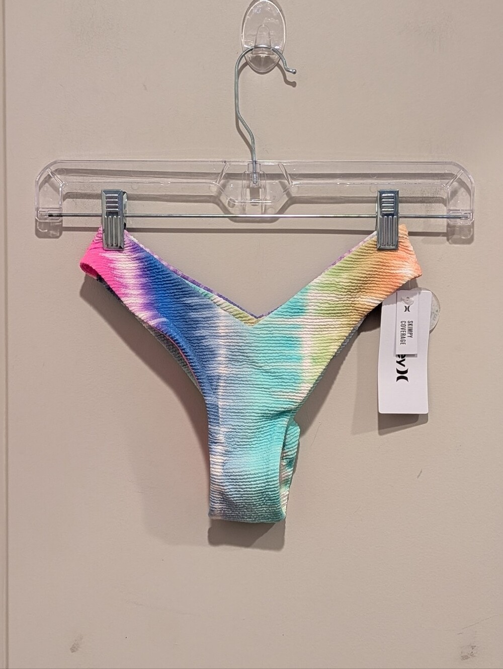 Hurley Multicolor Tie-Dye V-Front Bikini Bottoms XS